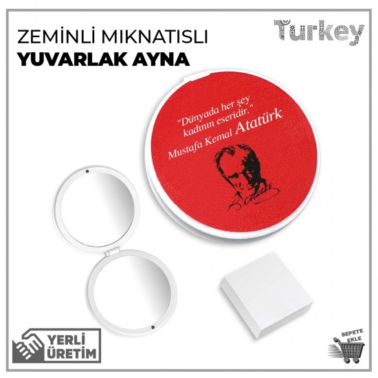 Yuvarlak Ayna Zeminli Mıknatıslı